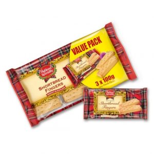 Highland Shortbread Finger Snackpack 100g (24 Pack)