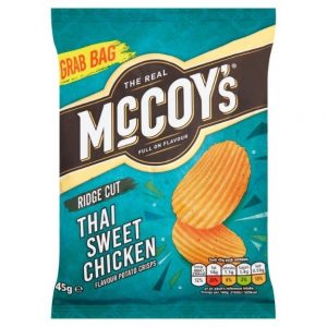 McCoys Ridge Cut Thai Sweet Chicken Crisps 45g (36 Pack)