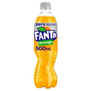 Fanta Oranage Zero 500ml Bottles (12 Pack)