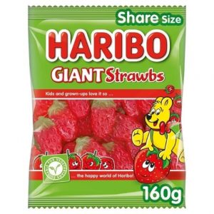 Haribo Giant Strawbs 160g (12 Pack)