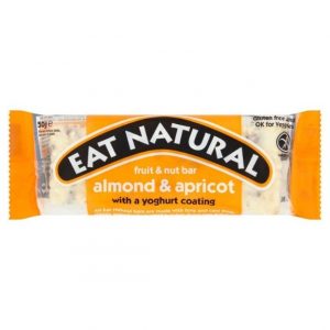 Eat Natural Almond & Apricot Fruit & Nut Bar With A Yoghurt Coating 50g (12 Pack)