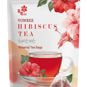 Vonbee Hibiscus Pyramid Tea Bags, 60 Pack