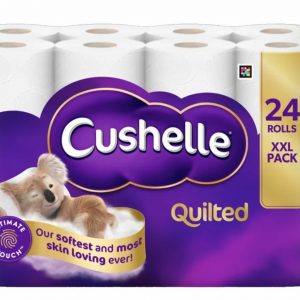Cushelle Quilted 3-Ply Toilet Tissue, 24 Pack (157 Sheets)