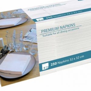 Duni Premium 32cm 3-Ply Napkins, 250 Pack